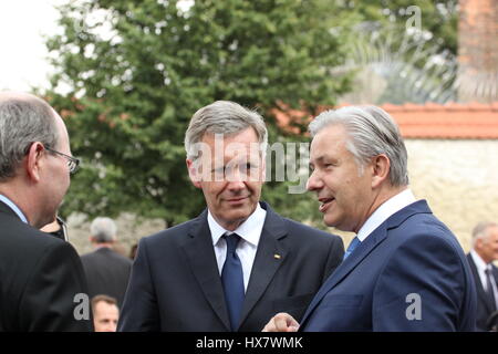 Berlin, Deutschland, 20. Juli 2014: Bundespräsident Gauck nimmt Teil in Gedenken an die Opfer des 2. Weltkrieges Terror. Stockfoto