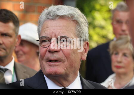 Berlin, Deutschland, 20. Juli 2014: Bundespräsident Gauck nimmt Teil in Gedenken an die Opfer des 2. Weltkrieges Terror. Stockfoto