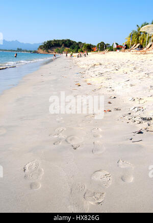 Fußabdruck im Sand Stockfoto