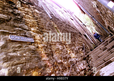 "Lange Treppen", Newcastle Upon Tyne Stockfoto