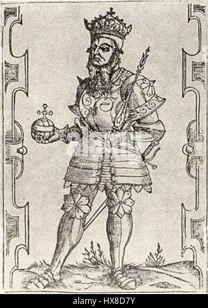 Dieses historische Porträt von Sigismund II. Augustus, König von Polen, fängt seine königliche Größe und seinen politischen Einfluss ein. Dieses im Renaissance-Stil gemalte Kunstwerk repräsentiert die Rolle des Monarchen in der polnischen Geschichte. Stockfoto