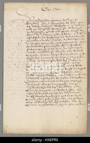 Die Unie van Utrecht (Union of Utrecht) war ein vertrag von 1579, der die nördlichen Provinzen der Niederlande vereinte. Es war ein kritischer Moment in der niederländischen Geschichte, der zur Gründung der niederländischen Republik führte. Stockfoto