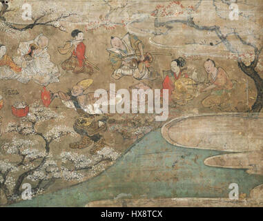 Dieser Titel bezieht sich auf einen Text in japanischen Zeichen. Ohne weiteren Kontext ist es schwierig, seinen genauen Inhalt oder seine Bedeutung zu bestimmen. Das Skript wird wahrscheinlich mit einem bestimmten kulturellen, historischen oder literarischen Kontext aus Japan in Verbindung gebracht. Stockfoto