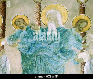 Der Titel erscheint in kyrillischer oder einer anderen nicht-lateinischen Schrift. Eine Übersetzung oder ein weiterer Kontext ist erforderlich, um das Thema dieses Textes zu verstehen. Stockfoto