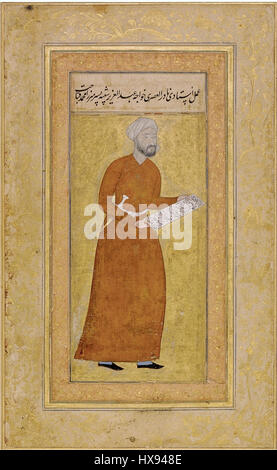 Signierte Abd al-Aziz, Porträt von MIRZA MUHAMMAD, Sohn von QABAHAT, von ABD AL-AZIZ, Persien, TABRIZ, ca. 1540 45, SOTHEBY Stockfoto