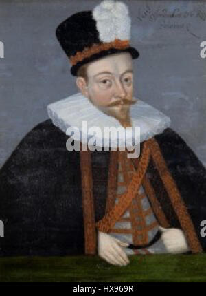 Sigismund III. Vasa, König von Polen von 1587 bis 1632, spielte eine wichtige Rolle in der polnischen und europäischen Geschichte. Seine Regierungszeit markierte wichtige politische und militärische Veränderungen, die Polens Beteiligung an europäischen Konflikten in der Frühen Neuzeit prägten. Stockfoto