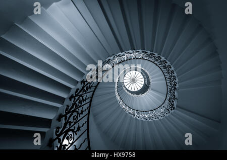 Tulpe-Treppe, Queens House in Greenwich, London Stockfoto