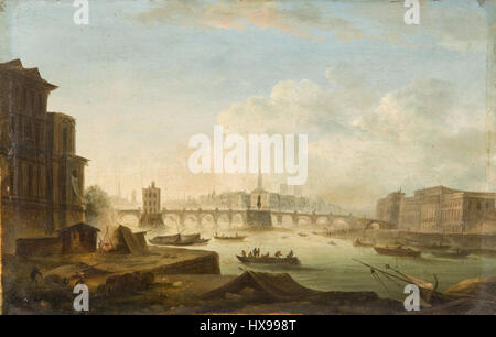 Vue du Pont Neuf et de l'HC3B4tel De La Monnaie Stockfoto