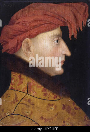 Louis II. von Anjou, König von Neapel und Sizilien nach Tinte und Aquarell Zeichnung in der Bibliotheque Nationale, Paris Stockfoto