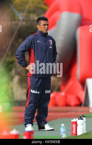 Kyoto Nishikyogoku Leichtathletikstadion, Kyoto, Japan. 25. März 2017. Takanori Nunobe (Sanga), 25. März 2017 - Fußball: 2017 J2 League match zwischen Kyoto Sanga F.C. 0-1 V.Varen Nagasaki am Kyoto-Nishikyogoku Leichtathletikstadion, Kyoto, Japan. Bildnachweis: AFLO SPORT/Alamy Live-Nachrichten Stockfoto