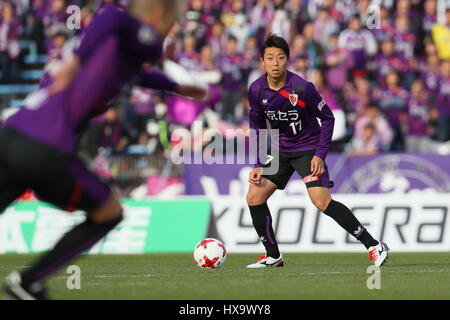 Kyoto Nishikyogoku Leichtathletikstadion, Kyoto, Japan. 25. März 2017. Yusuke Muta (Sanga), 25. März 2017 - Fußball: 2017 J2 League match zwischen Kyoto Sanga F.C. 0-1 V.Varen Nagasaki am Kyoto-Nishikyogoku Leichtathletikstadion, Kyoto, Japan. Bildnachweis: AFLO SPORT/Alamy Live-Nachrichten Stockfoto