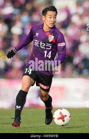 Kyoto Nishikyogoku Leichtathletikstadion, Kyoto, Japan. 25. März 2017. Keiya Sento (Sanga), 25. März 2017 - Fußball: 2017 J2 League match zwischen Kyoto Sanga F.C. 0-1 V.Varen Nagasaki am Kyoto-Nishikyogoku Leichtathletikstadion, Kyoto, Japan. Bildnachweis: AFLO SPORT/Alamy Live-Nachrichten Stockfoto