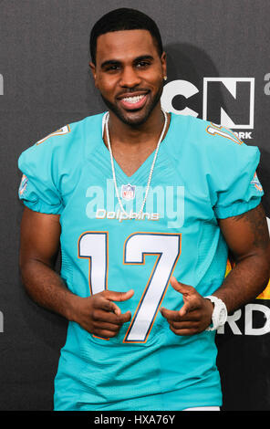 Jason Derulo kommt bei den 4. jährliche Cartoon Network Halle von Game Awards Barker Hangar am 15. Februar 2014 in Santa Monica, Kalifornien. Stockfoto