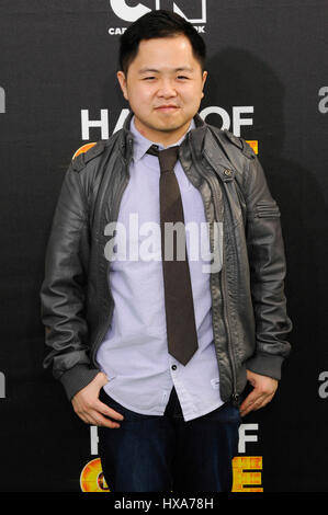Matthew Moy kommt bei den 4. jährliche Cartoon Network Halle von Game Awards Barker Hangar am 15. Februar 2014 in Santa Monica, Kalifornien. Stockfoto