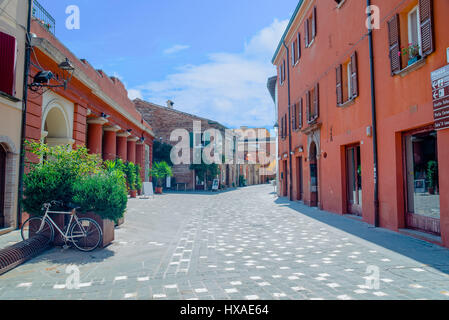 Straße in Santarcangelo di Romagna Italien Europa Stockfoto