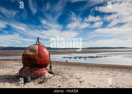 Boje am Strand von Aberdovey (Aberdyfi), Gwynedd, Wales Stockfoto