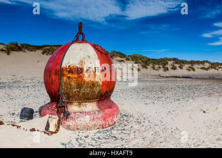 Boje am Strand von Aberdovey (Aberdyfi), Gwynedd, Wales Stockfoto