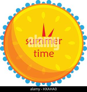 Sonne und Wasser in Form einer Uhr. Symbol. Vektor Stock Vektor