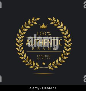 Authentische Markenlabel Stock Vektor