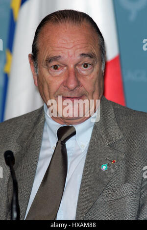 JACQUES CHIRAC Präsident von Frankreich 7. Juli 2005 EDINBURGH Schottland Stockfoto