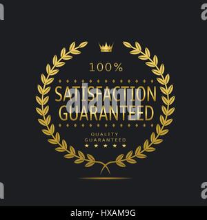 Zufriedenheit garantiert label Stock Vektor