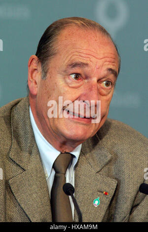 JACQUES CHIRAC Präsident von Frankreich 7. Juli 2005 EDINBURGH Schottland Stockfoto