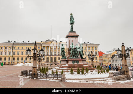 Alexander II Statue, Helsinki Stockfoto