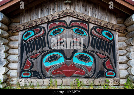 Totem der alten Inuit in Alaska Stockfoto