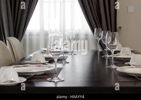 Innenarchitektur, Abendessen Homeboard Gedeck Stockfoto