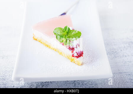 Joghurt haugemachter Käsekuchen Stockfoto