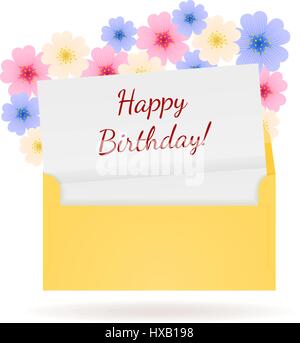 Unverschlossenen Umschlag mit Buchstaben Stock Vektor