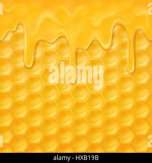 Horizontale Musterdesign mit Waben Stock Vektor