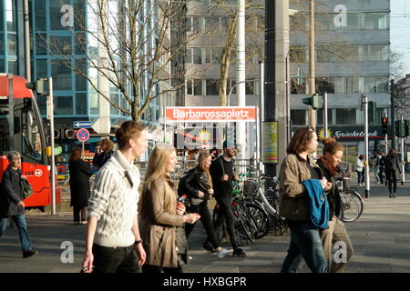 Barbarossaplatz in Köln (Köln), Nordrhein-Westfalen, Deutschland Stockfoto