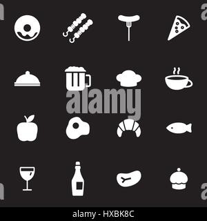 Vektor weiß Essen Icons set Stock Vektor