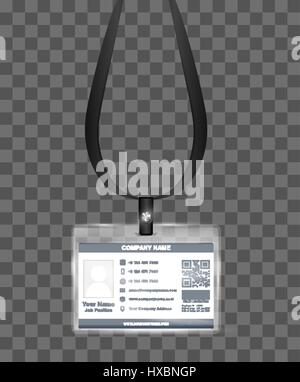 einfache Landschaft Mitarbeiter Ausweis Vorlage Vektor Stock Vektor