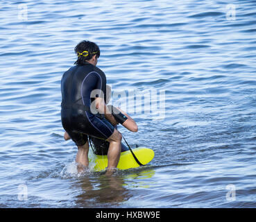 Rettungsschwimmer, training am Strand Stockfoto