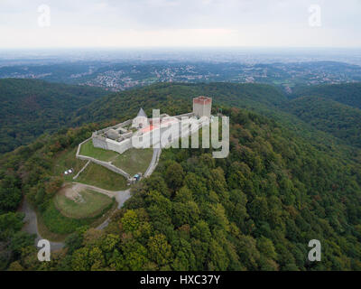 Luftbild der Altstadt Medvedgrad. Stockfoto