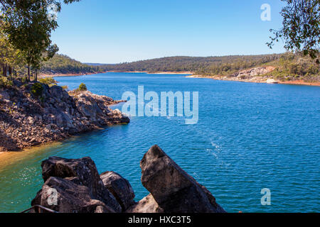 Mundaring Weir Reservoir Bereich, Western Australia, in der Nähe von Perth. Stockfoto