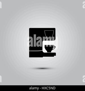 Maschine Kaffee Maschine einfaches Symbol auf weißem Hintergrund Stock Vektor