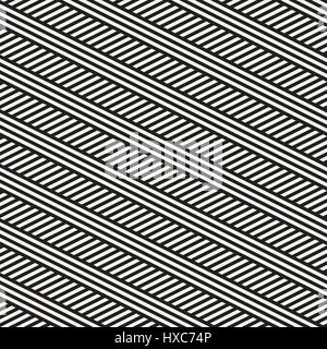Interlacing parallele Streifen. Monochrome Musterdesign Vektor. Stock Vektor