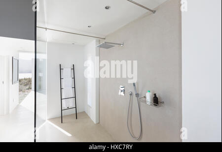 Modernen minimalistischen Luxus nach Hause Showcase interior Badezimmerdusche Stockfoto