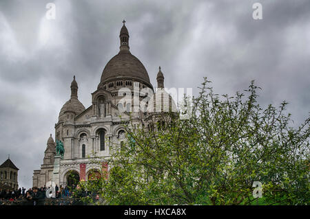 Basilika Sacré-Coeur in Paris Stockfoto