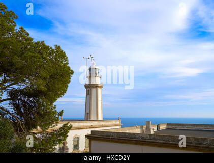 Cap De La Nau Nao Kap Leuchtturm in Xabia Javea Mittelmeer Meer von Alicante Spanien Stockfoto