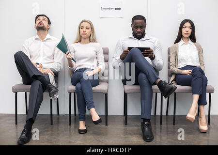 Menschen warten auf Job-Interview-Konzept Stockfoto