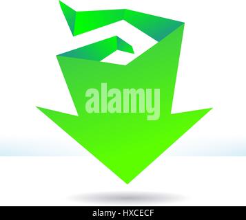 Grafisches Element-Labyrinth-Pfeil-Symbol. Vektor-Design-Elemente EPS8 Stock Vektor