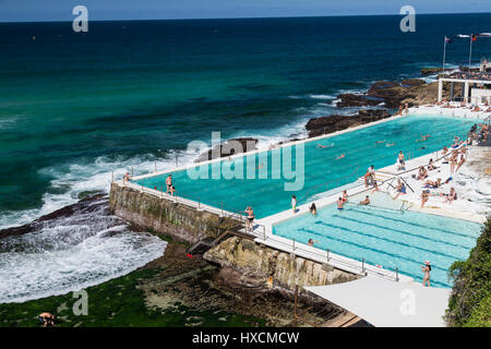 Ein wunderschöner Herbsttag am Bondi Icebergs, Bondi Beach, Sydney, Australien. Stockfoto