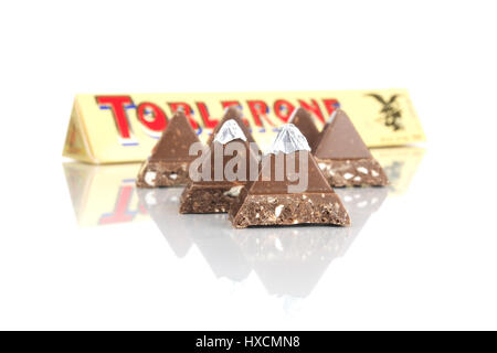 Toblerone Schokolade, Toblerone Schokolade Stockfoto