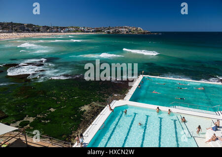 Ein wunderschöner Herbsttag am Bondi Icebergs, Bondi Beach, Sydney, Australien. Stockfoto