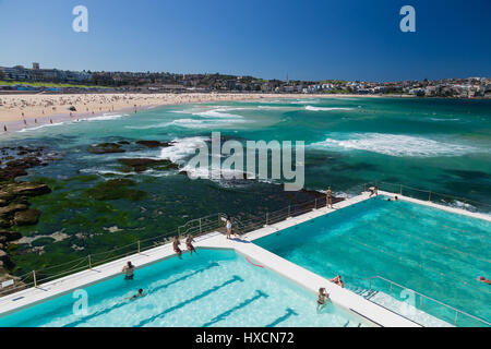 Ein wunderschöner Herbsttag am Bondi Icebergs, Bondi Beach, Sydney, Australien. Stockfoto