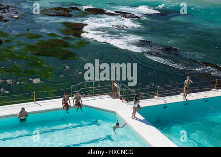 Ein wunderschöner Herbsttag am Bondi Icebergs, Bondi Beach, Sydney, Australien. Stockfoto